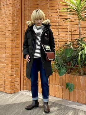 「orcival」｜「アイテム（ダウンジャケット/コート）」を使った、Ray BEAMSさん（レディース・157cm）の冬コーディネート