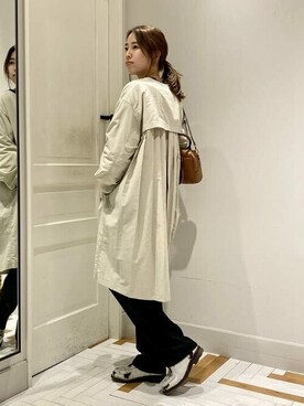 「プリーツ」｜「アイテム（その他アウター）」を使った、Ray BEAMSさん（レディース・162cm）の冬コーディネート