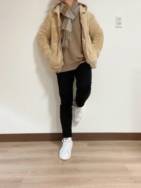 「アイテム（スウェット）」を使った、41さん（メンズ・160cm・30代）の冬コーディネート