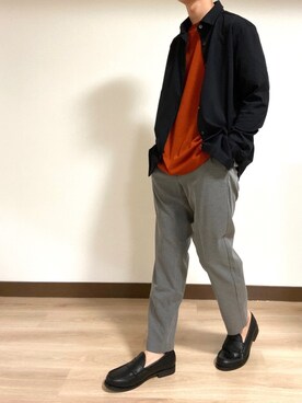 「RAGEBLUE（レイジブルー）のアイテム（スラックス）」を使った、41さん（メンズ・160cm・30代）の春コーディネート