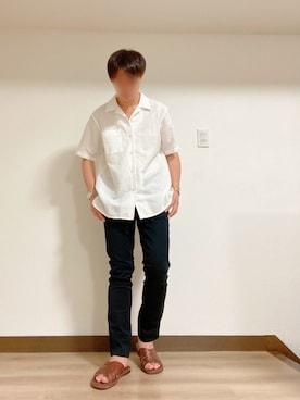 「NANO universe（ナノユニバース）のアイテム（サンダル）」を使った、41さん（メンズ・160cm）の夏コーディネート