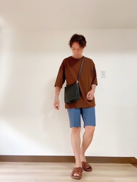 「NANO universe（ナノユニバース）のアイテム（サンダル）」を使った、41さん（メンズ・160cm）の夏コーディネート