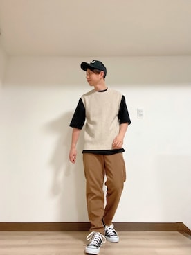 「ブラウン×ブラック」｜41さん（メンズ・160cm）の夏コーディネート