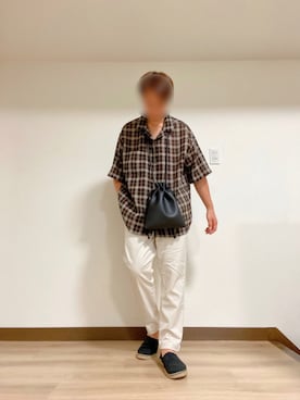 「LAKOLE（ラコレ）のアイテム（チノパンツ）」を使った、41さん（メンズ・160cm）の夏コーディネート