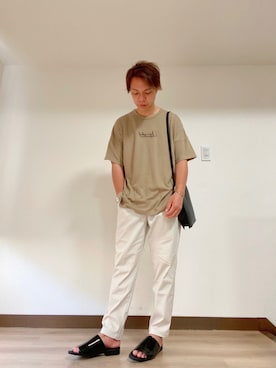 「LAKOLE（ラコレ）のアイテム（チノパンツ）」を使った、41さん（メンズ・160cm）の夏コーディネート