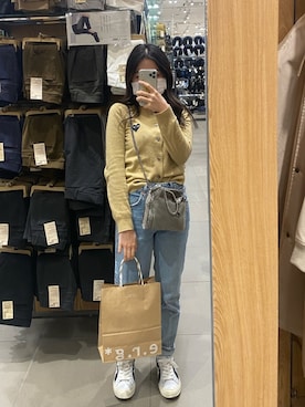 「COMME des GARCONS（コムデギャルソン）のアイテム」を使った、Hinaさん（レディース・157cm）の冬コーディネート