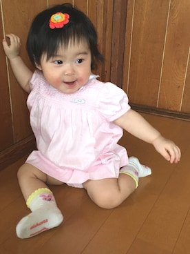 「CELINE（セリーヌ）のアイテム」を使った、KOHARUさん（キッズ・70cm）の夏コーディネート