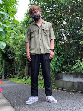 「Cuirs（キュイー）のアイテム（パンツ）」を使った、おっくんさん（メンズ・168cm）の春コーディネート