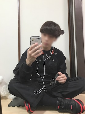 「ベスト」｜「アイテム（サロペット/オーバーオール）」を使った、じゃないもさん（メンズ・167cm）の冬コーディネート