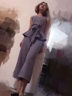 「アイテム（スキンケア、シルバー系）」を使った、娜姐さん（レディース・155cm）の春コーディネート