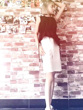 「MY（マイ）のアイテム（パンツ）」を使った、娜姐さん（レディース・155cm）の春コーディネート