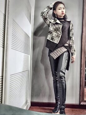 「MY（マイ）のアイテム（パンツ）」を使った、娜姐さん（レディース・155cm）の春コーディネート