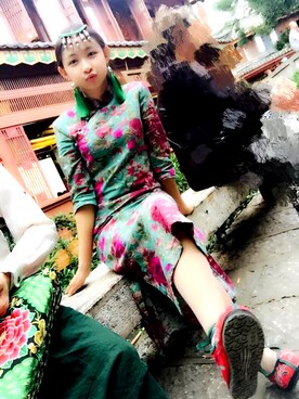 「MY（マイ）のアイテム（ワンピース/ドレス）」を使った、娜姐さん（レディース・155cm）の春コーディネート