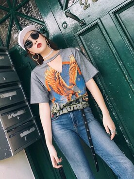 「MY（マイ）のアイテム（パンツ）」を使った、娜姐さん（レディース・155cm）の春コーディネート