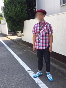 「DI MELLA（ディメッラ）のアイテム」を使った、Kouichiさん（メンズ・168cm）の夏コーディネート