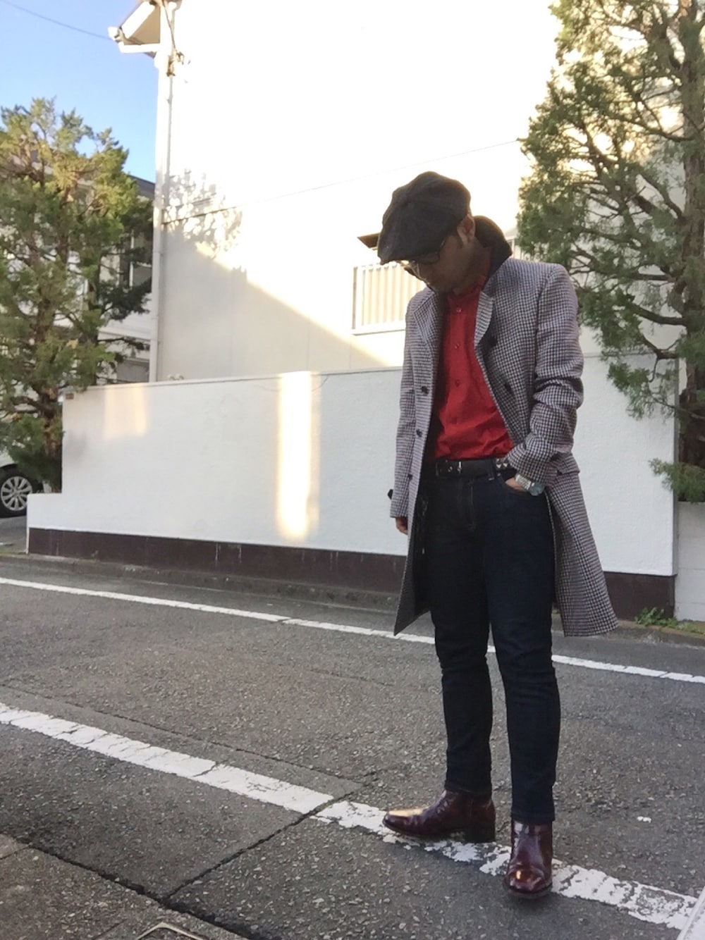 REATS TAILOR ZAZOUSのチェスターコートを使った人気ファッション