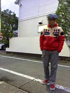 「アイテム（スリッポン）」を使った、Kouichiさん（メンズ・168cm・40代）の春コーディネート