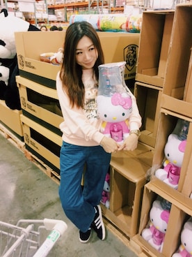 「IENA」｜「アイテム（スウェット）」を使った、Zooeyさん（レディース・164cm）の冬コーディネート