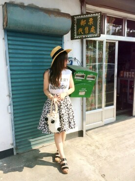 「travel」｜「アイテム（腕時計）」を使った、Zooeyさん（レディース・164cm）の夏コーディネート