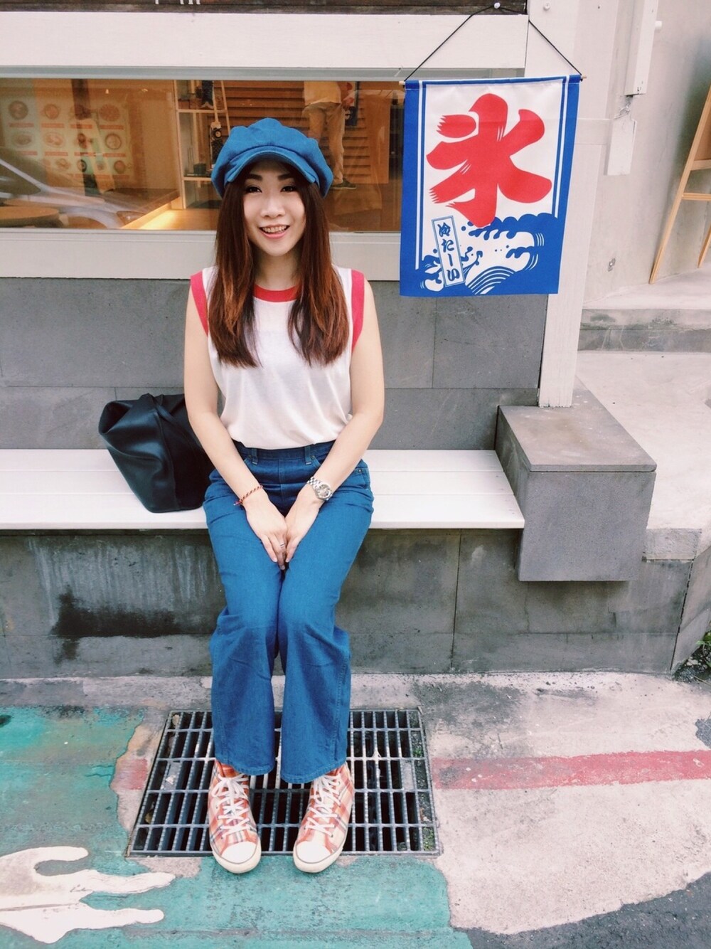 「ootd、outfit、summer、denim、casual、TESTIFY、the dayz Tokyo、IENA、KBF、MARC BY MARC JACOBS」｜「THE DAYZ TOKYOのThe Dayz tokyo（Tシャツ/カットソー、ホワイト系）」を使った、Zooeyさん（レディース・165cm）の夏コーディネートの1枚目の写真
