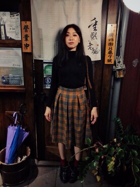 「snidel」｜「アイテム（その他シューズ）」を使った、Zooeyさん（レディース・165cm）の秋コーディネート