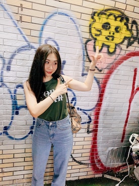 「FLOVE（フローブ）のアイテム」を使った、Zooeyさん（レディース・165cm）の夏コーディネート