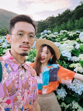 「flower」｜「アイテム（帽子）」を使った、Zooeyさん（レディース・165cm）の夏コーディネート