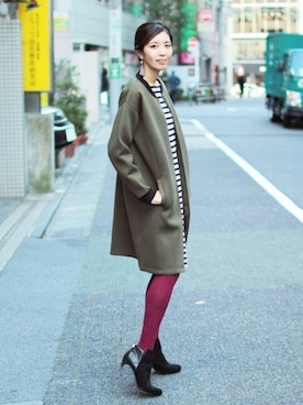 「Design Tshirts Store graniph（デザイン　ティーシャツ　ストア　グラニフ）のアイテム（ブルゾン）」を使った、かもさんさん（レディース・166cm）の冬コーディネート