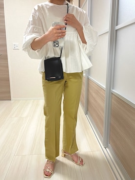 「アイテム（サンダル、ゴールド系）」を使った、yu🍒さん（レディース・158cm）の春コーディネート