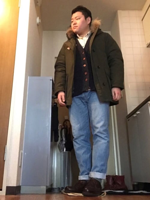 はんまー Dantonのダウンジャケット コートを使ったコーディネート Wear