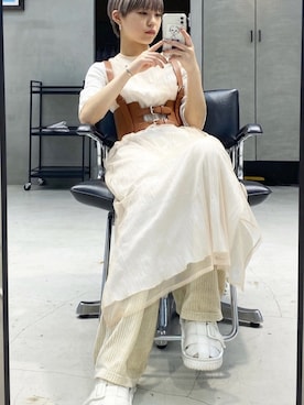 「アイテム（ワンピース/ドレス）」を使った、ハルカさん（レディース・162cm・10代）の春コーディネート
