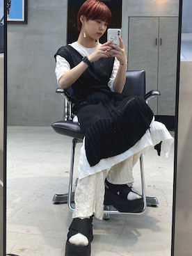 「アイテム（ワンピース/ドレス）」を使った、ハルカさん（レディース・162cm・10代）の夏コーディネート