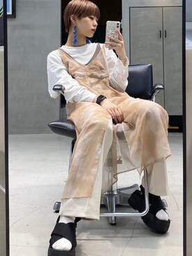 「アイテム（ワンピース/ドレス）」を使った、ハルカさん（レディース・162cm・10代）の夏コーディネート