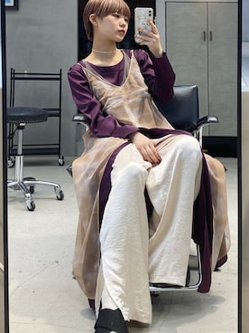 「アイテム（ワンピース/ドレス）」を使った、ハルカさん（レディース・162cm・10代）の夏コーディネート