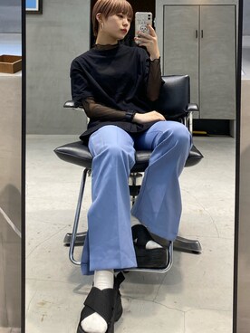 「OpenCLOSE（オープンクローズ）のアイテム（パンツ）」を使った、ハルカさん（レディース・162cm）の夏コーディネート