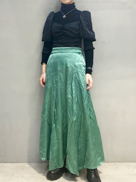 「アイテム（スカート）」を使った、ハルカさん（レディース・162cm・10代）の冬コーディネート