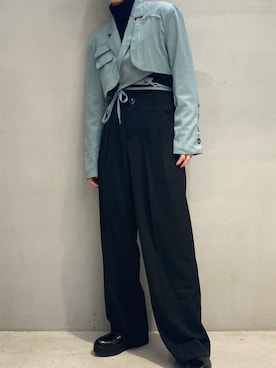 「PUBLUX（パブリュクス）のアイテム（スラックス）」を使った、ハルカさん（レディース・162cm）の冬コーディネート