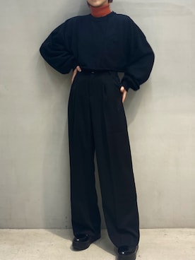 「PUBLUX（パブリュクス）のアイテム（スラックス）」を使った、ハルカさん（レディース・162cm）の春コーディネート