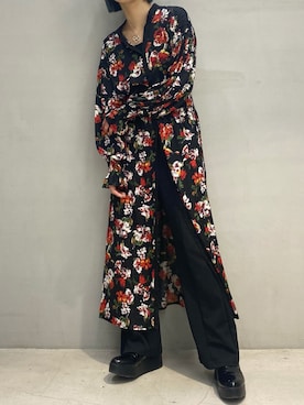 「ROSE BUD（ローズバッド）の[Gina冬号/GINZA1月号掲載]フラワープリントワンピース（ワンピース）」を使った、ハルカさん（レディース・162cm）の春コーディネート