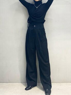 「PUBLUX（パブリュクス）のアイテム（スラックス）」を使った、ハルカさん（レディース・162cm）の春コーディネート