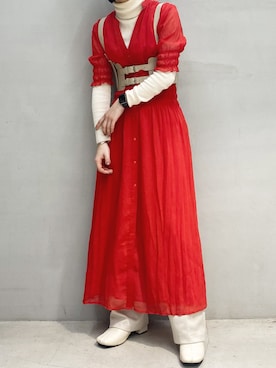 「OpenCLOSE（オープンクローズ）のアイテム（パンツ）」を使った、ハルカさん（レディース・162cm）の春コーディネート