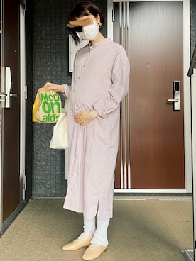 「Hanes」｜「アイテム（ワンピース/ドレス）」を使った、kanasan0210さん（レディース・159cm）の春コーディネート