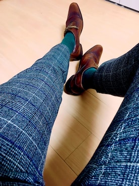 「SEVENDAYS=SUNDAY（セブンデイズサンデイ）のアイテム（スラックス）」を使った、いずさん（メンズ・180cm）の秋コーディネート
