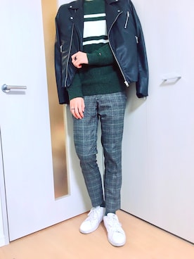 「SEVENDAYS=SUNDAY（セブンデイズサンデイ）のアイテム（スラックス）」を使った、いずさん（メンズ・180cm）の秋コーディネート