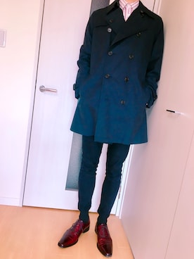 「おとなコーデ」｜「アイテム（トレンチコート）」を使った、いずさん（メンズ・180cm）の冬コーディネート