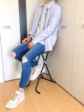 「ANDREA POMPILIO（アンドレアポンピリオ）のアイテム」を使った、いずさん（メンズ・180cm）の春コーディネート