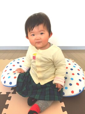 「baby ampersand（ベビーアンパサンド）のアイテム」を使った、ロピアンさん（キッズ・80cm）の春コーディネート