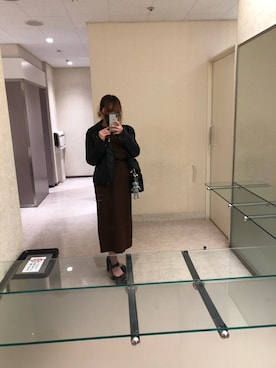 「ライダースコーデ」｜「アイテム（ワンピース/ドレス）」を使った、さしみさん（レディース・158cm）の秋コーディネート