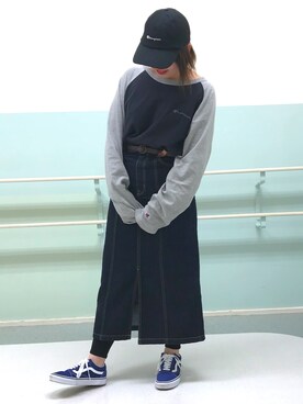 「オールドスクール」｜「アイテム（その他シューズ）」を使った、Qmaさん（レディース・153cm）の夏コーディネート