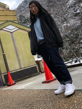「MILKFED.（ミルクフェド）のアイテム（その他アウター）」を使った、イツカさん（レディース・155cm）の冬コーディネート